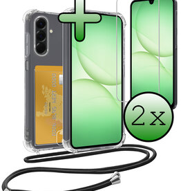 BASEY. BASEY. Samsung Galaxy A17 Hoesje Pashouder met Koord Met 2x Screenprotector
