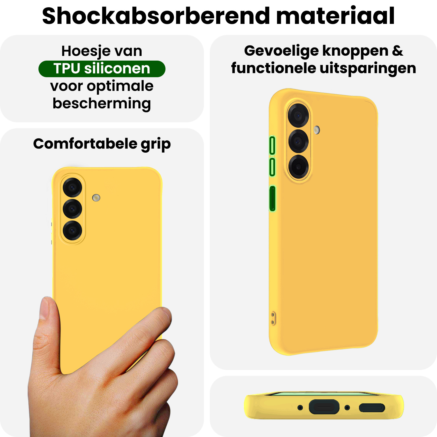 BASEY. BASEY. Samsung Galaxy A17 Hoesje Siliconen - Geel