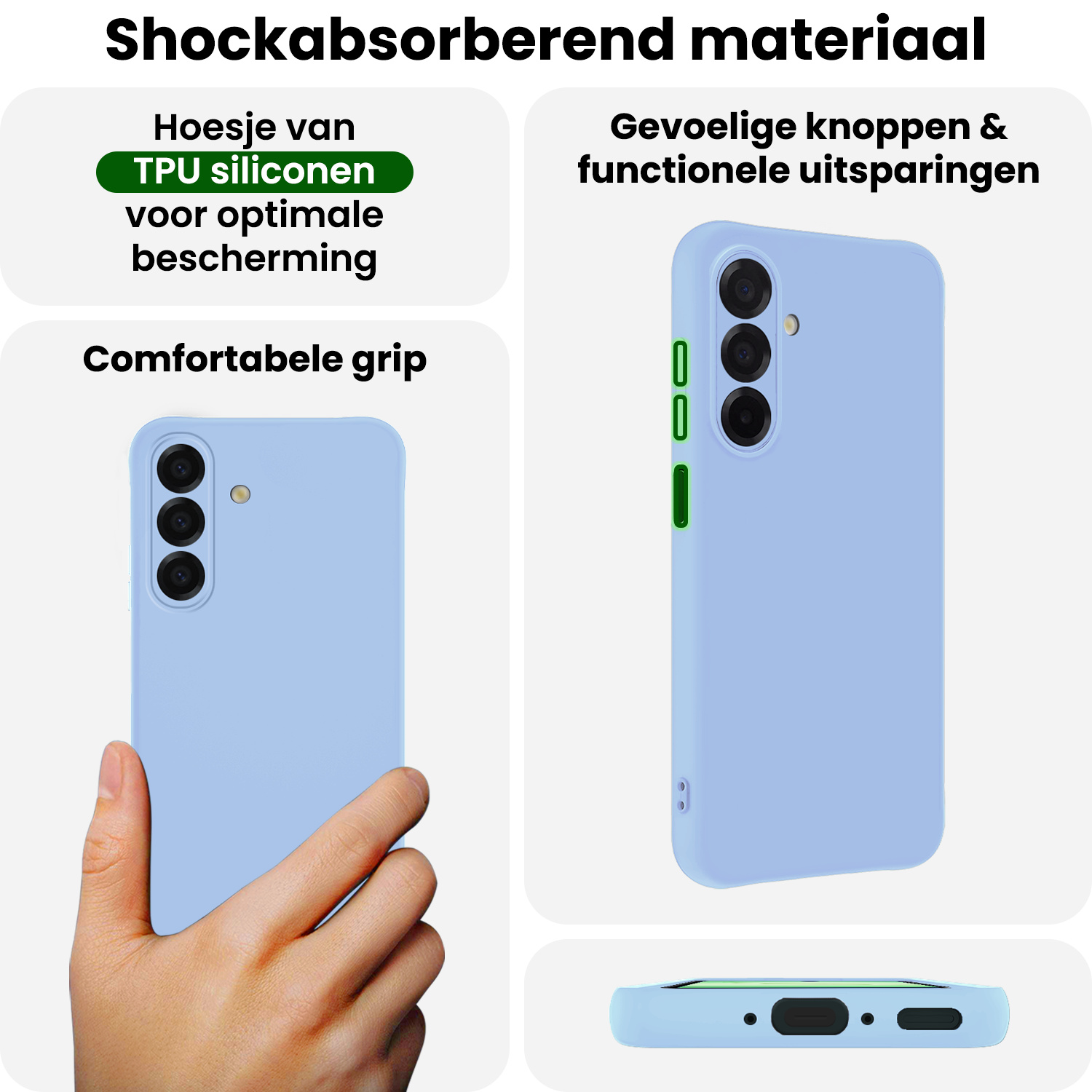 BASEY. BASEY. Samsung Galaxy A17 Hoesje Siliconen - Lichtblauw