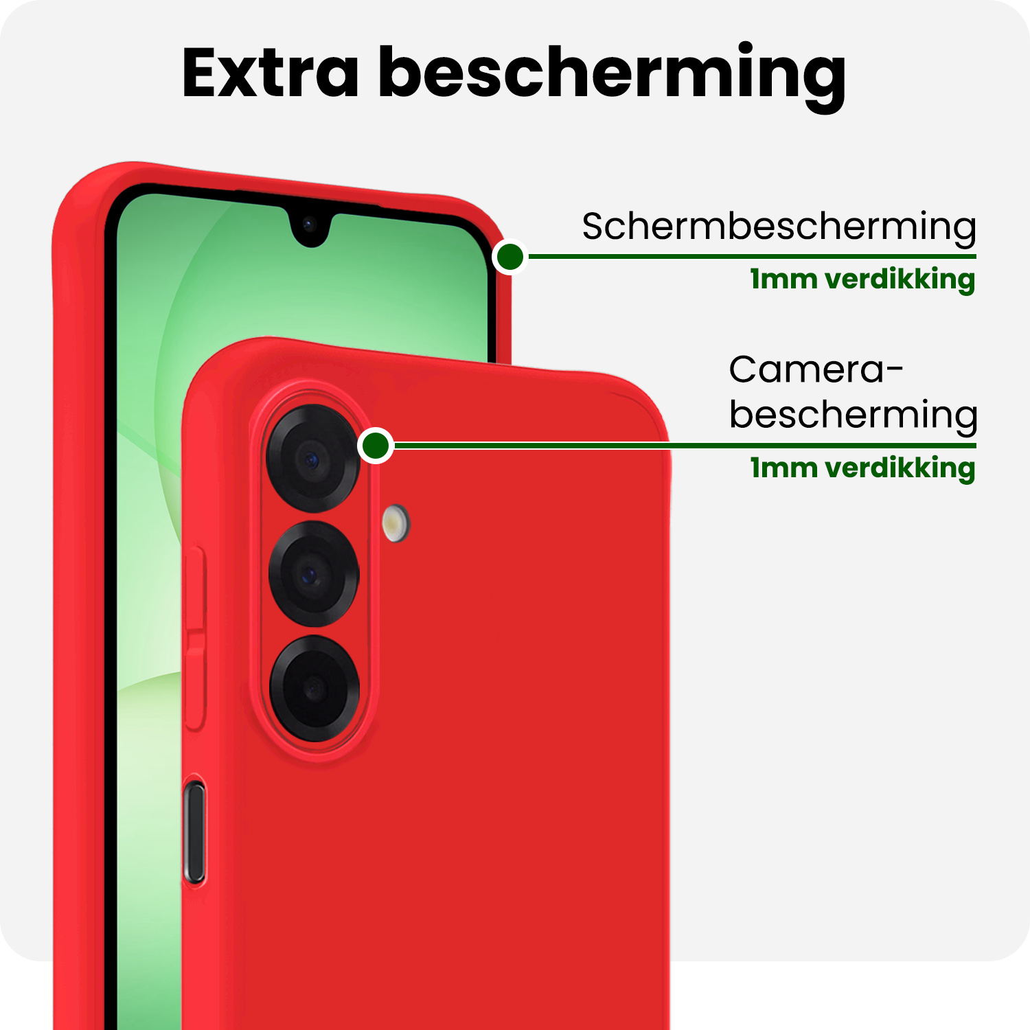 BASEY. BASEY. Samsung Galaxy A17 Hoesje Siliconen - Rood