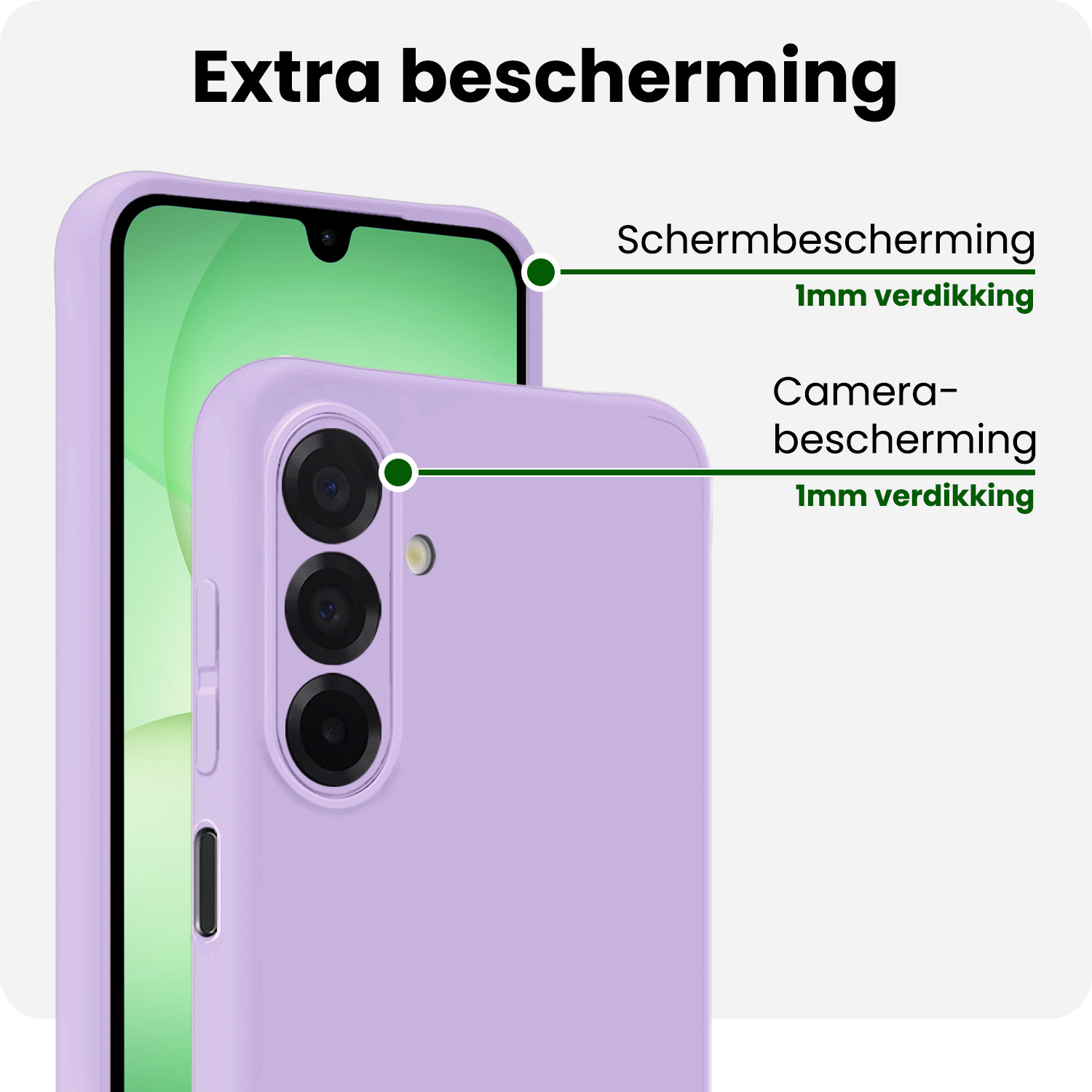 BASEY. BASEY. Samsung Galaxy A17 Hoesje Siliconen - Lila - 2 PACK