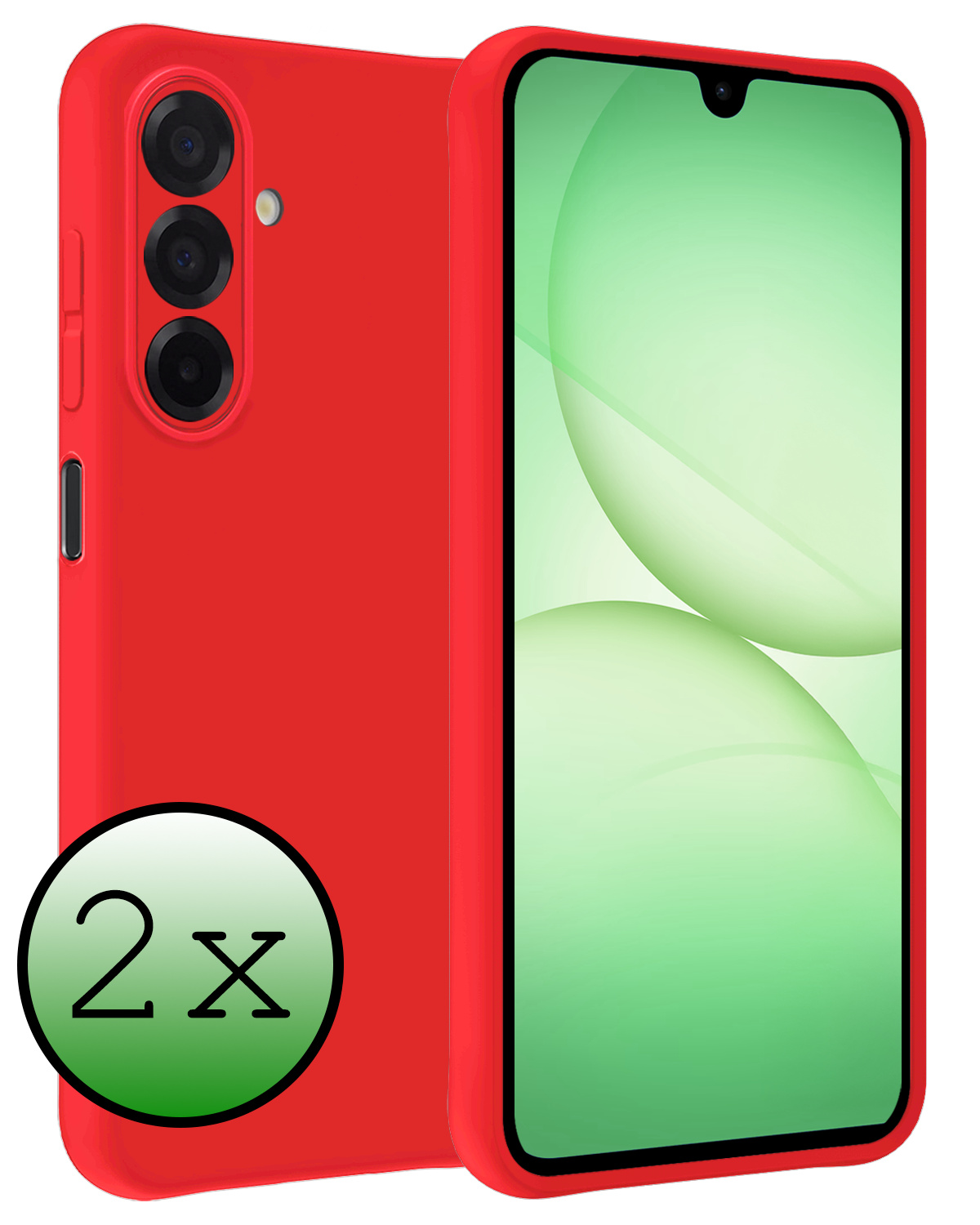 BASEY. BASEY. Samsung Galaxy A17 Hoesje Siliconen - Rood - 2 PACK