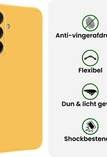 BASEY. BASEY. Samsung Galaxy A17 Hoesje Siliconen Met Screenprotector - Geel