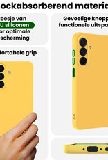 BASEY. BASEY. Samsung Galaxy A17 Hoesje Siliconen Met Screenprotector - Geel