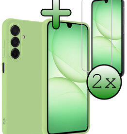 BASEY. BASEY. Samsung Galaxy A17 Hoesje Siliconen Met Screenprotector - Groen