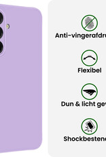 BASEY. BASEY. Samsung Galaxy A17 Hoesje Siliconen Met Screenprotector - Lila