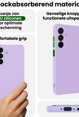 BASEY. BASEY. Samsung Galaxy A17 Hoesje Siliconen Met Screenprotector - Lila