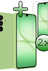 BASEY. BASEY. Samsung Galaxy A17 Hoesje Siliconen Met 2x Screenprotector - Groen