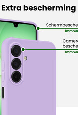 BASEY. BASEY. Samsung Galaxy A17 Hoesje Siliconen Met 2x Screenprotector - Lila