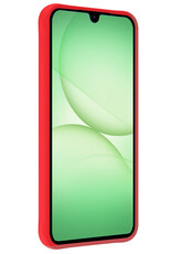 BASEY. BASEY. Samsung Galaxy A17 Hoesje Siliconen Met 2x Screenprotector - Rood