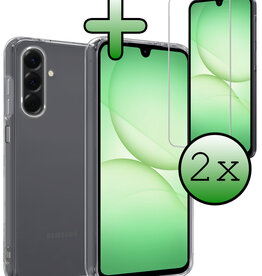 BASEY. BASEY. Samsung Galaxy A17 Hoesje Siliconen Met 2x Screenprotector - Transparant