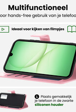 BASEY. BASEY. Samsung Galaxy A17 Hoesje Bookcase Met Screenprotector - Lichtroze