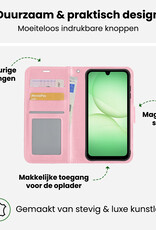 BASEY. BASEY. Samsung Galaxy A17 Hoesje Bookcase Met Screenprotector - Lichtroze