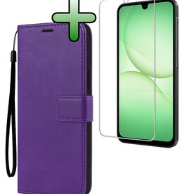BASEY. BASEY. Samsung Galaxy A17 Hoesje Bookcase Met Screenprotector - Paars