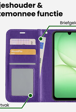 BASEY. BASEY. Samsung Galaxy A17 Hoesje Bookcase Met Screenprotector - Paars