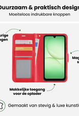 BASEY. BASEY. Samsung Galaxy A17 Hoesje Bookcase Met Screenprotector - Rood