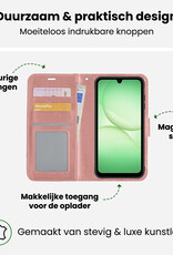 BASEY. BASEY. Samsung Galaxy A17 Hoesje Bookcase Met Screenprotector - Rose Goud