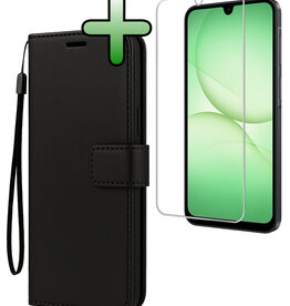 BASEY. BASEY. Samsung Galaxy A17 Hoesje Bookcase Met Screenprotector - Zwart