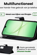 BASEY. BASEY. Samsung Galaxy A17 Hoesje Bookcase Met 2x Screenprotector - Zwart