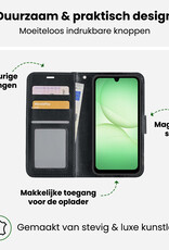 BASEY. BASEY. Samsung Galaxy A17 Hoesje Bookcase Met 2x Screenprotector - Zwart