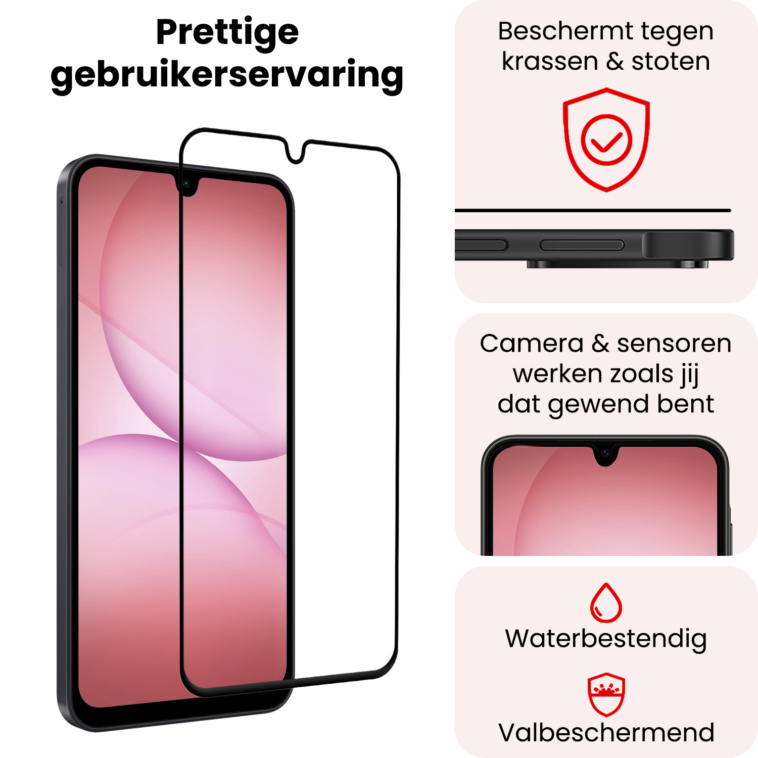 NoXx NoXx Samsung Galaxy A17 Screenprotector Glas Full Cover