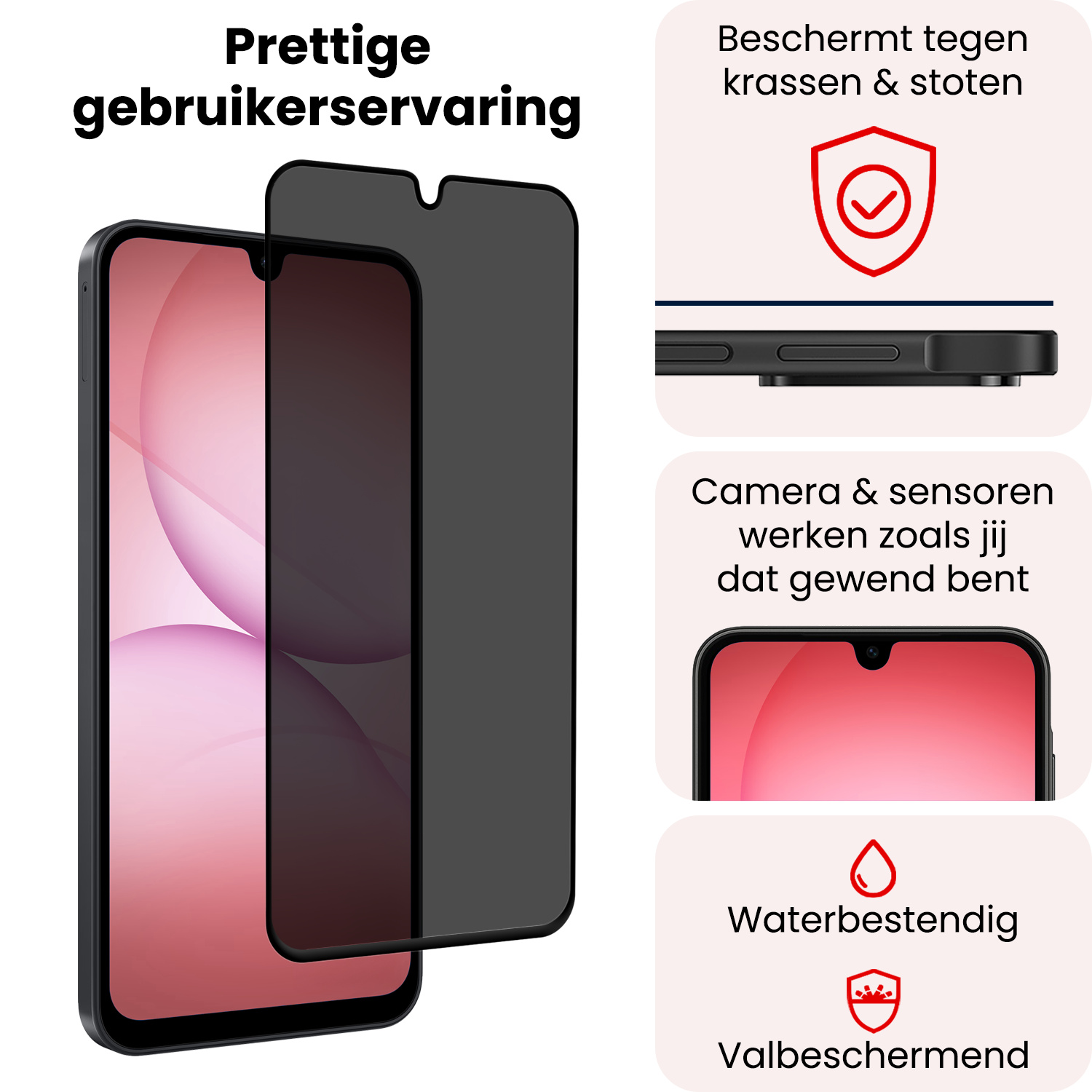 NoXx NoXx Samsung Galaxy A17 Screenprotector Glas Privacy - 2 PACK