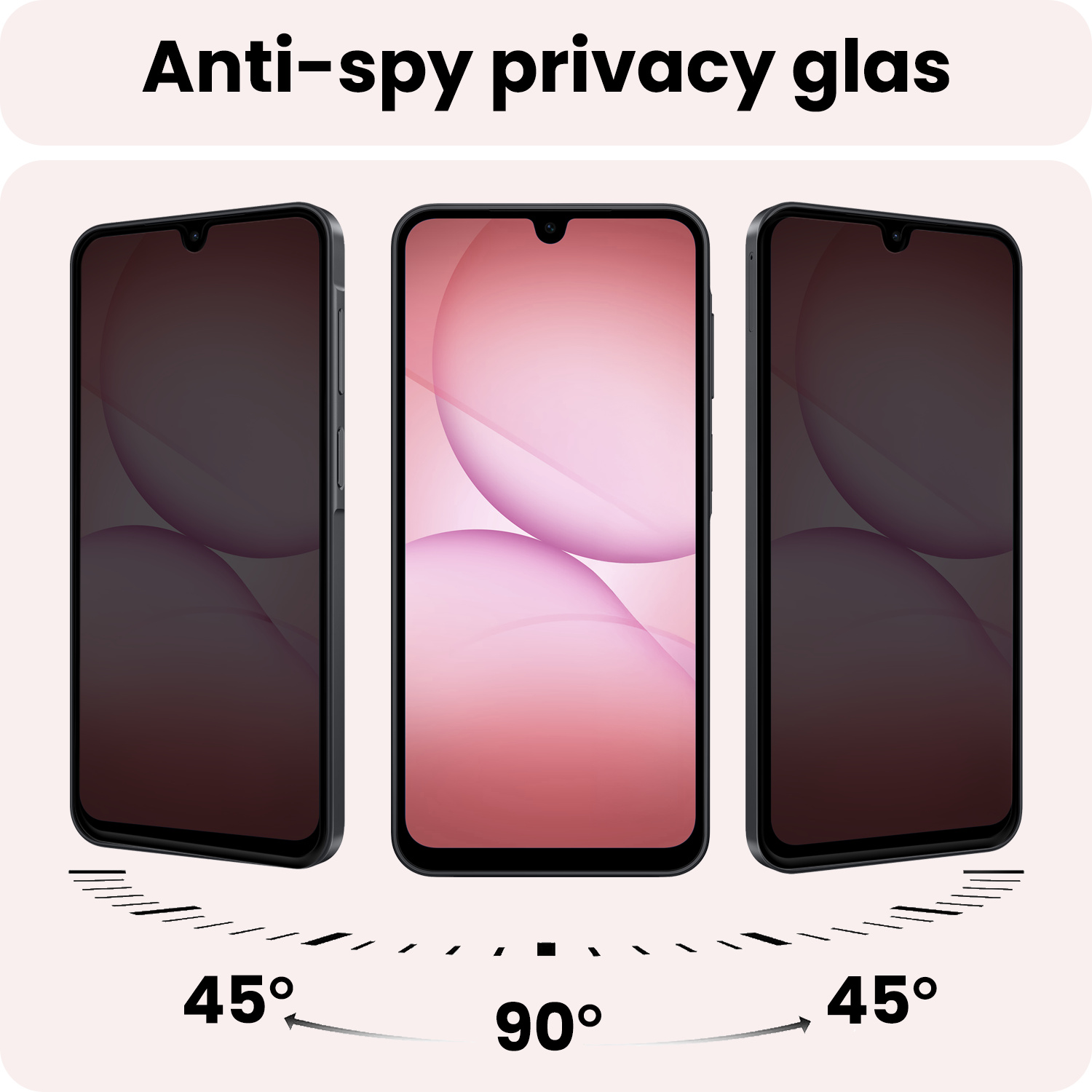 NoXx NoXx Samsung Galaxy A17 Screenprotector Glas Privacy - 3 PACK