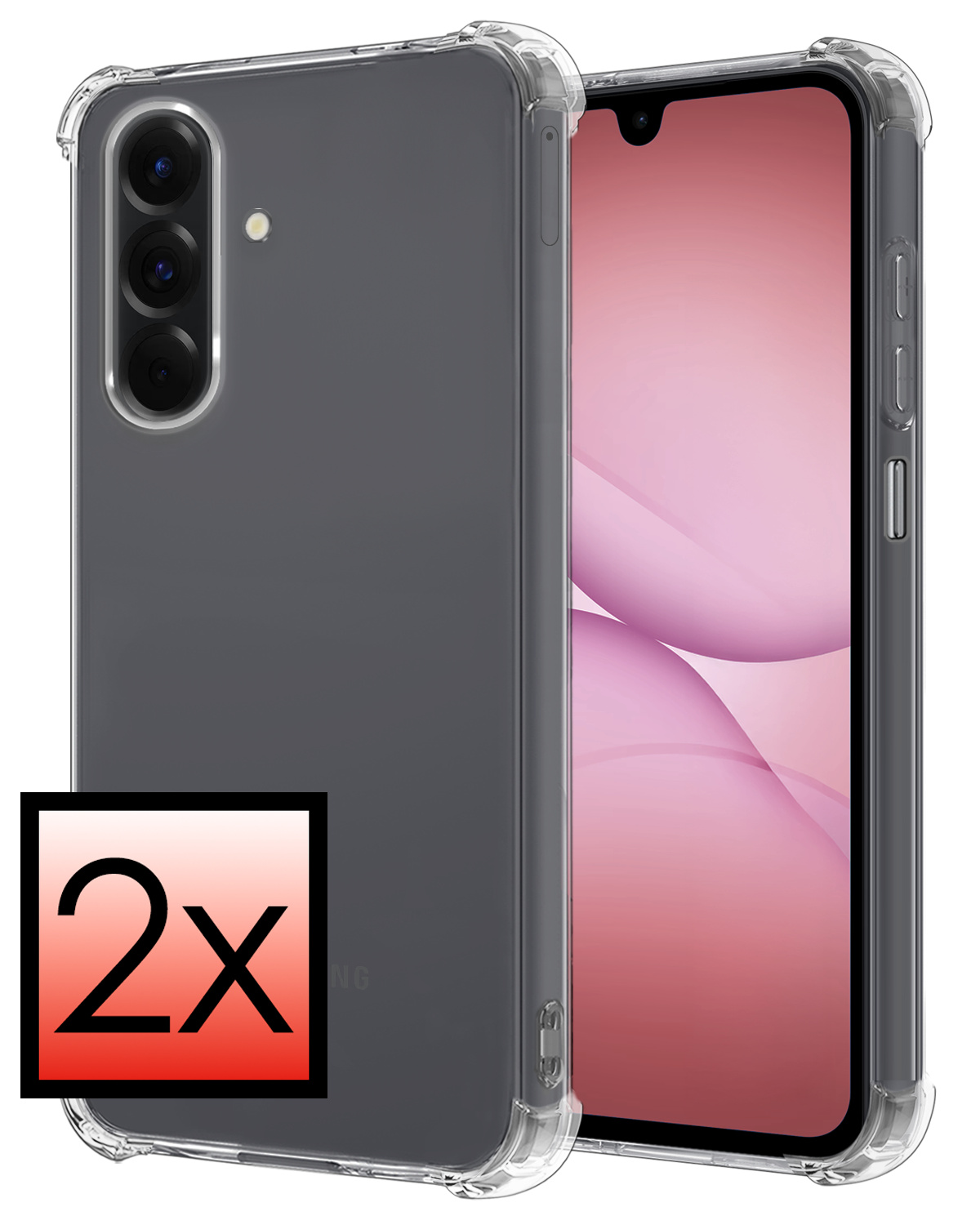 NoXx NoXx Samsung Galaxy A17 Hoesje Shockproof - Transparant - 2 PACK