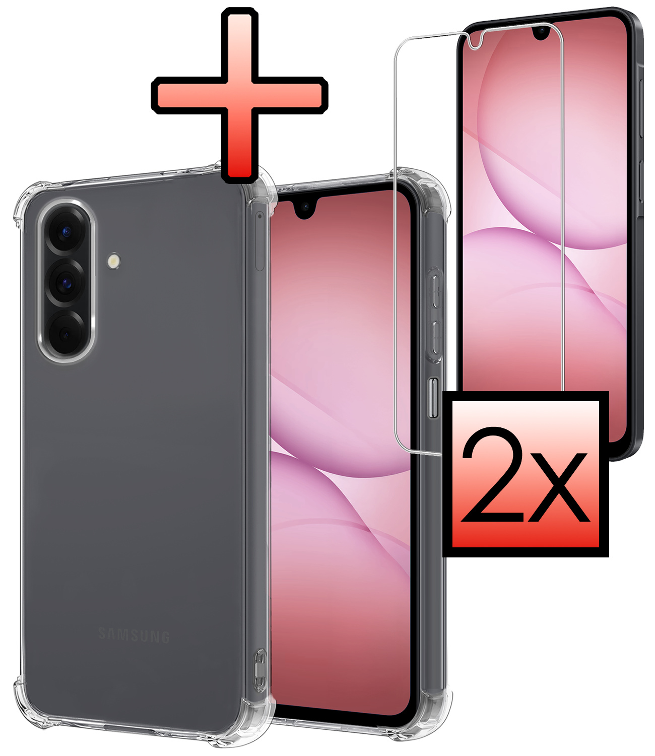 NoXx NoXx Samsung Galaxy A17 Hoesje Shockproof Met 2x Screenprotector