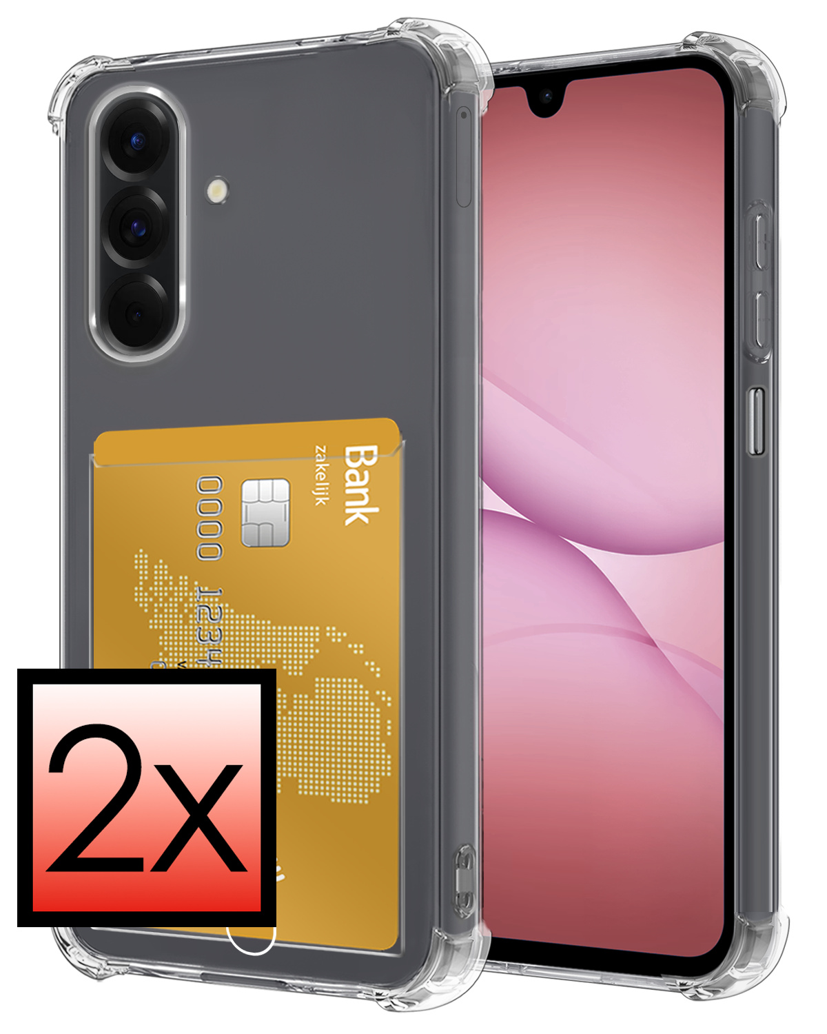 NoXx NoXx Samsung Galaxy A17 Hoesje Pashouder - 2 PACK