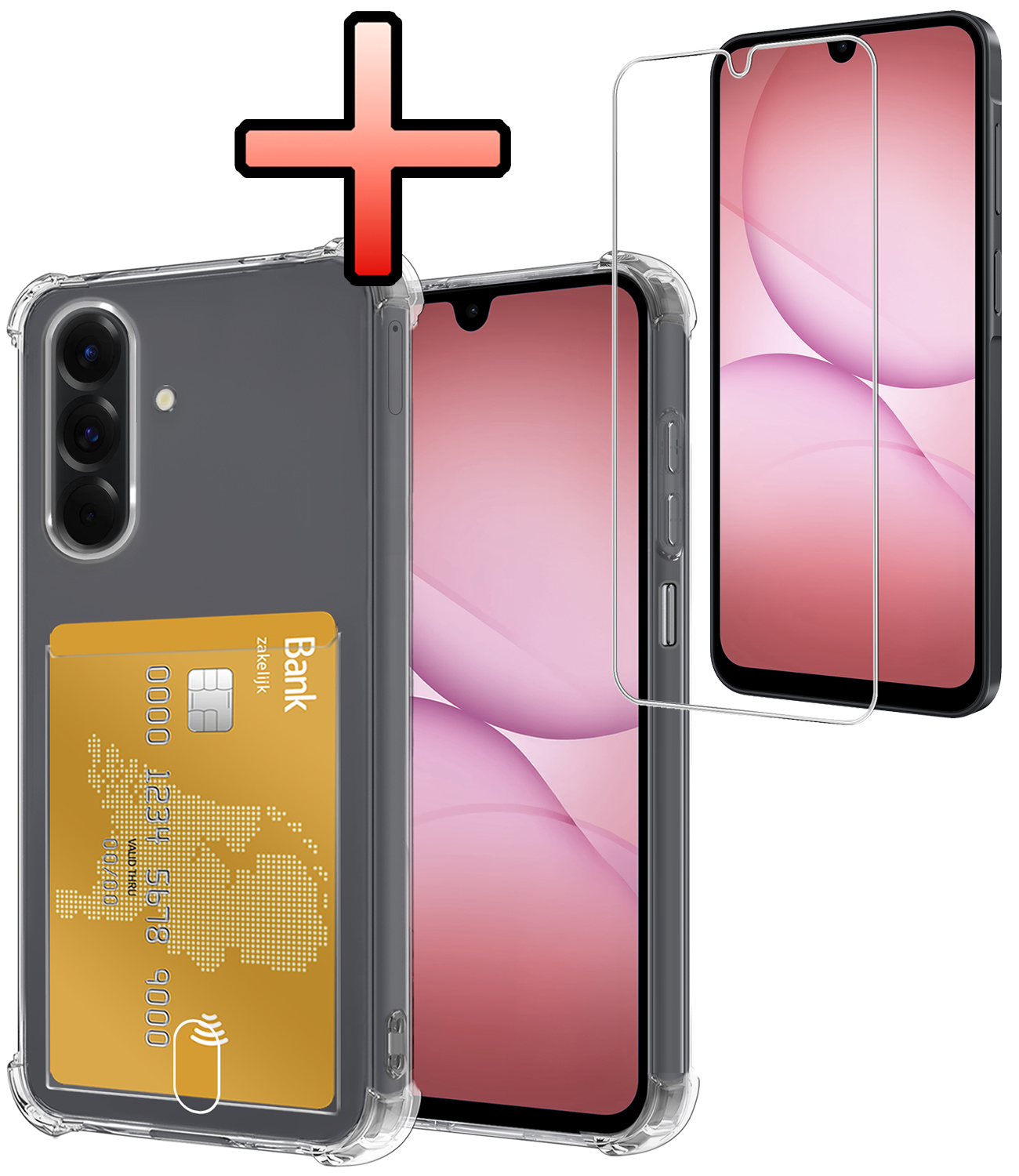 NoXx NoXx Samsung Galaxy A17 Hoesje Pashouder Met Screenprotector