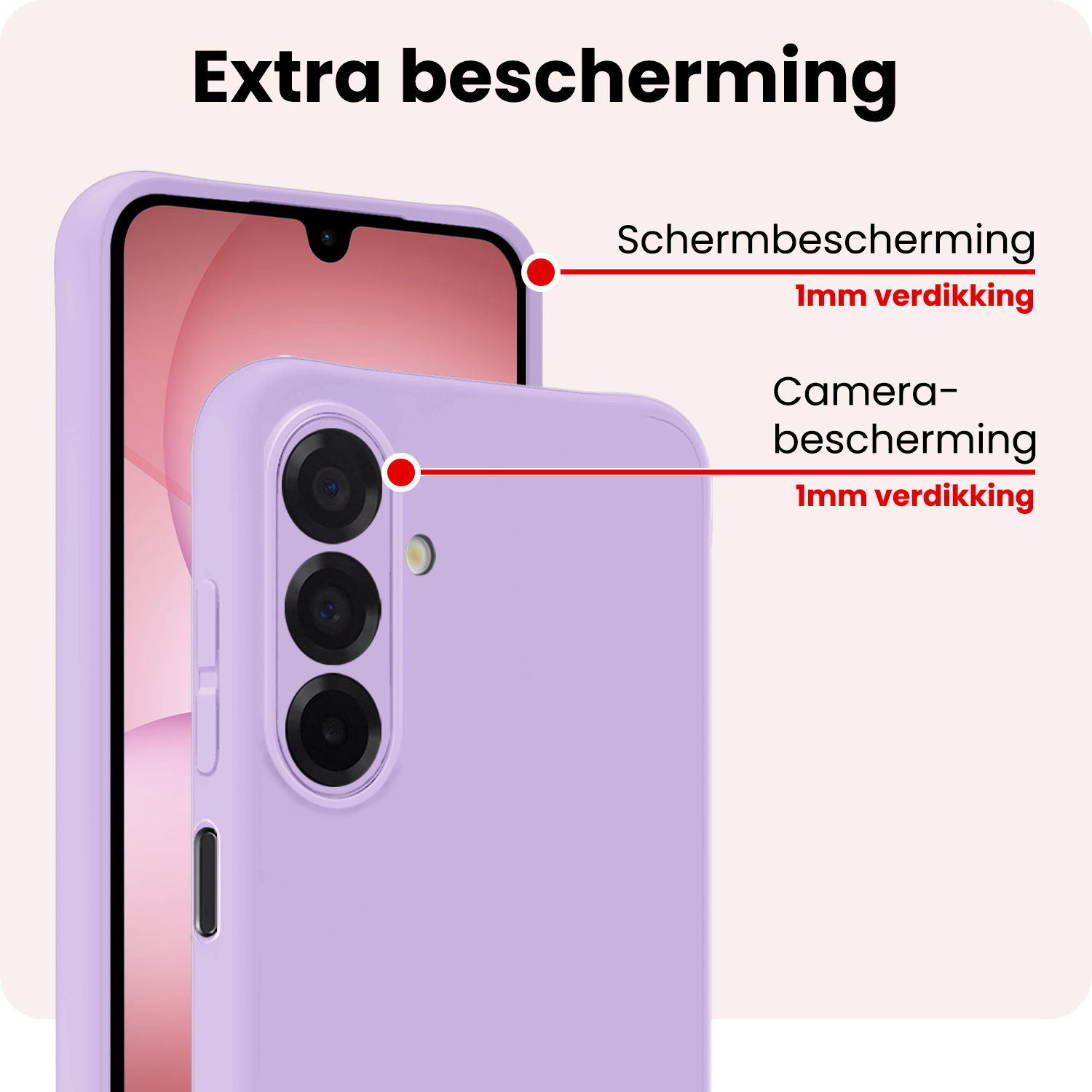 NoXx NoXx Samsung Galaxy A17 Hoesje Siliconen - Lila