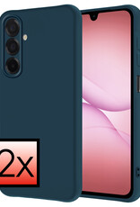 NoXx NoXx Samsung Galaxy A17 Hoesje Siliconen - Donkerblauw - 2 PACK