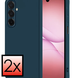 NoXx NoXx Samsung Galaxy A17 Hoesje Siliconen - Donkerblauw - 2 PACK