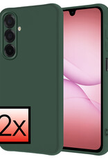 NoXx NoXx Samsung Galaxy A17 Hoesje Siliconen - Donkergroen - 2 PACK