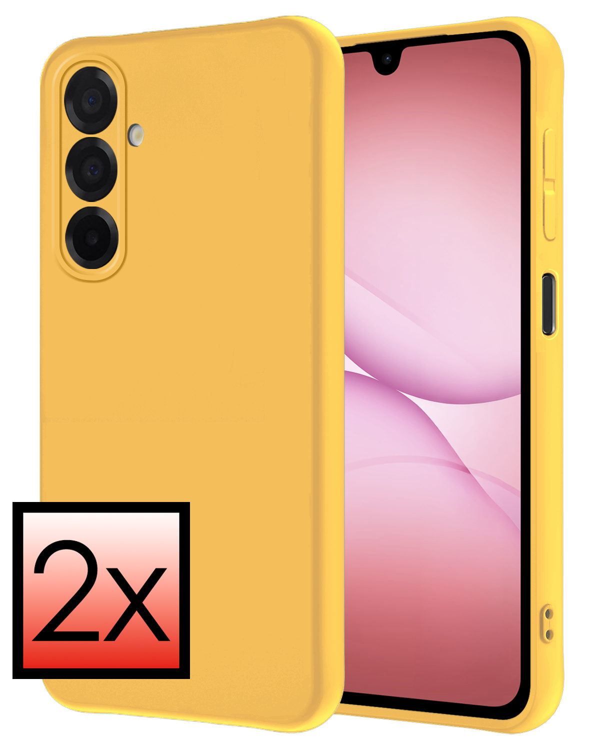 NoXx NoXx Samsung Galaxy A17 Hoesje Siliconen - Geel - 2 PACK