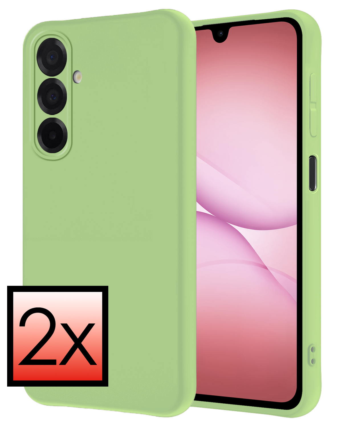 NoXx NoXx Samsung Galaxy A17 Hoesje Siliconen - Groen - 2 PACK