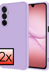 NoXx NoXx Samsung Galaxy A17 Hoesje Siliconen - Lila - 2 PACK