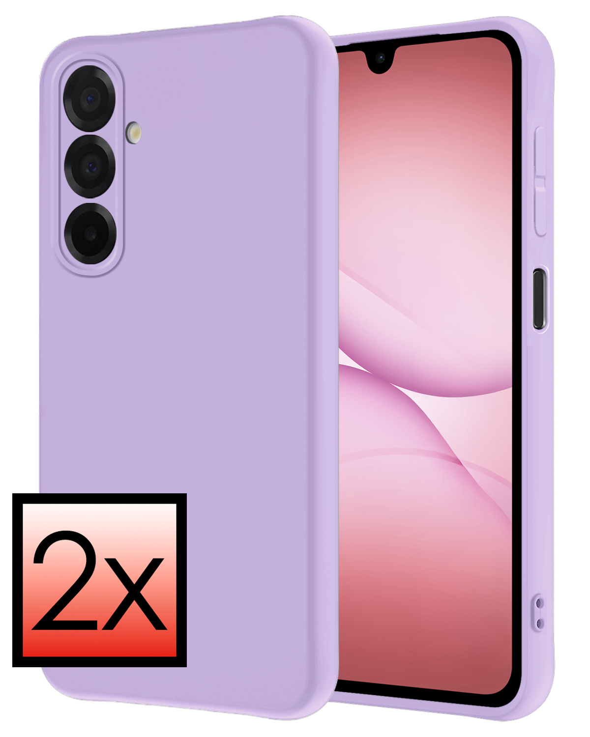 NoXx NoXx Samsung Galaxy A17 Hoesje Siliconen - Lila - 2 PACK