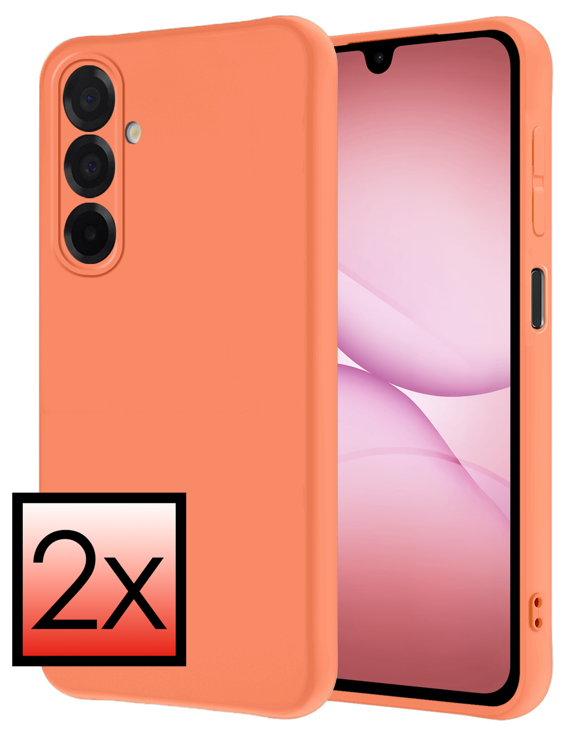 NoXx NoXx Samsung Galaxy A17 Hoesje Siliconen - Perzik - 2 PACK