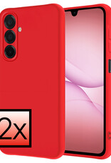 NoXx NoXx Samsung Galaxy A17 Hoesje Siliconen - Rood - 2 PACK