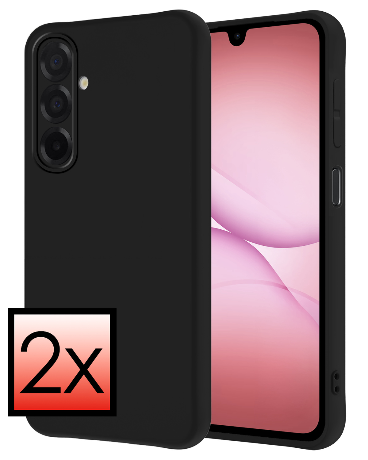 NoXx NoXx Samsung Galaxy A17 Hoesje Siliconen - Zwart - 2 PACK