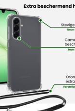 BASEY. BASEY. Samsung Galaxy A17 Hoesje Transparant Shockproof Met Zwart Koord