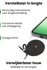 BASEY. BASEY. Samsung Galaxy A17 Hoesje Transparant Shockproof Met Zwart Koord