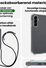 BASEY. BASEY. Samsung Galaxy A17 Hoesje Transparant Shockproof Met Zwart Koord