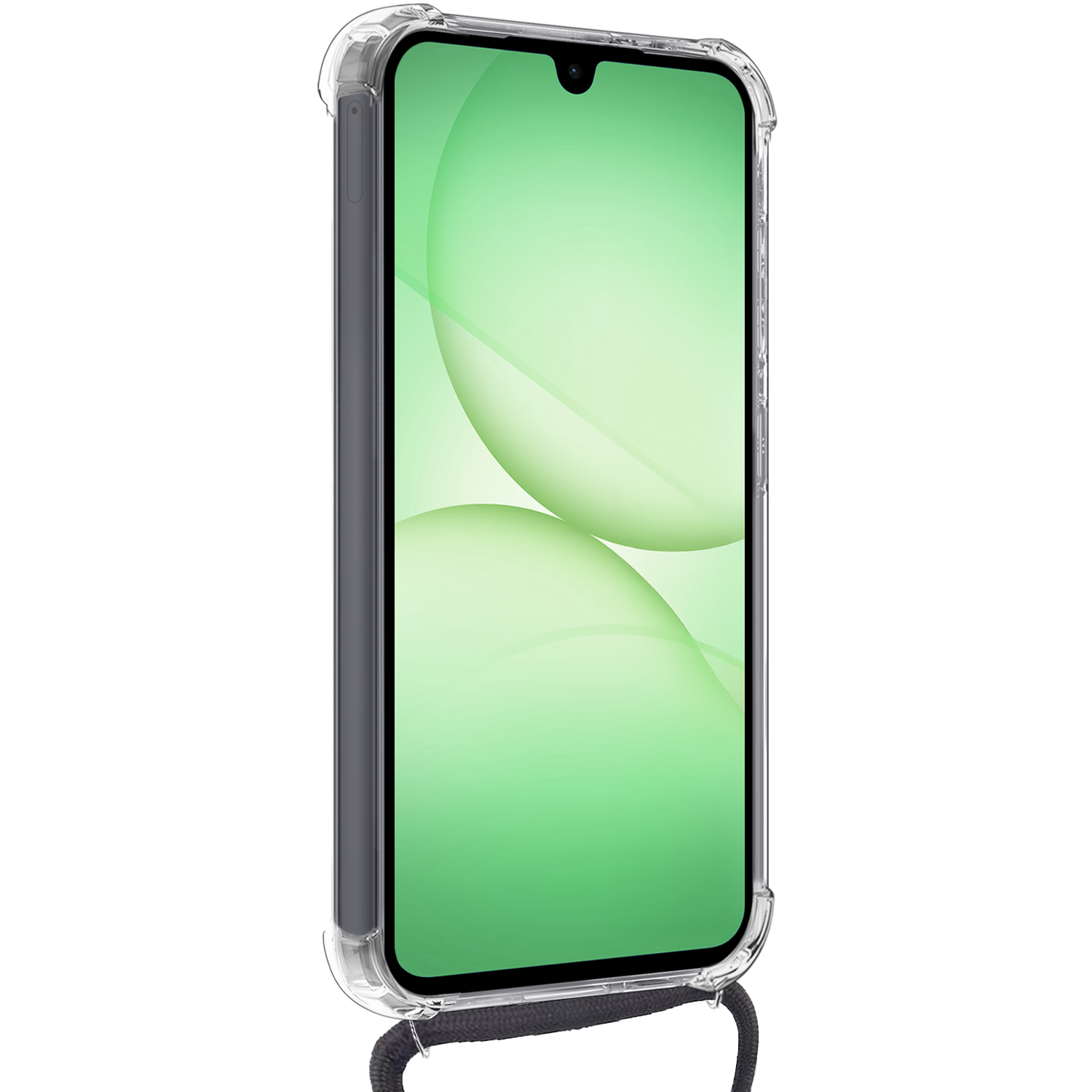 BASEY. BASEY. Samsung Galaxy A17 Hoesje Transparant Shockproof Met Zwart Koord