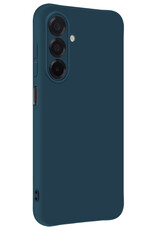 NoXx NoXx Samsung Galaxy A17 Hoesje Siliconen Met Screenprotector - Donkerblauw