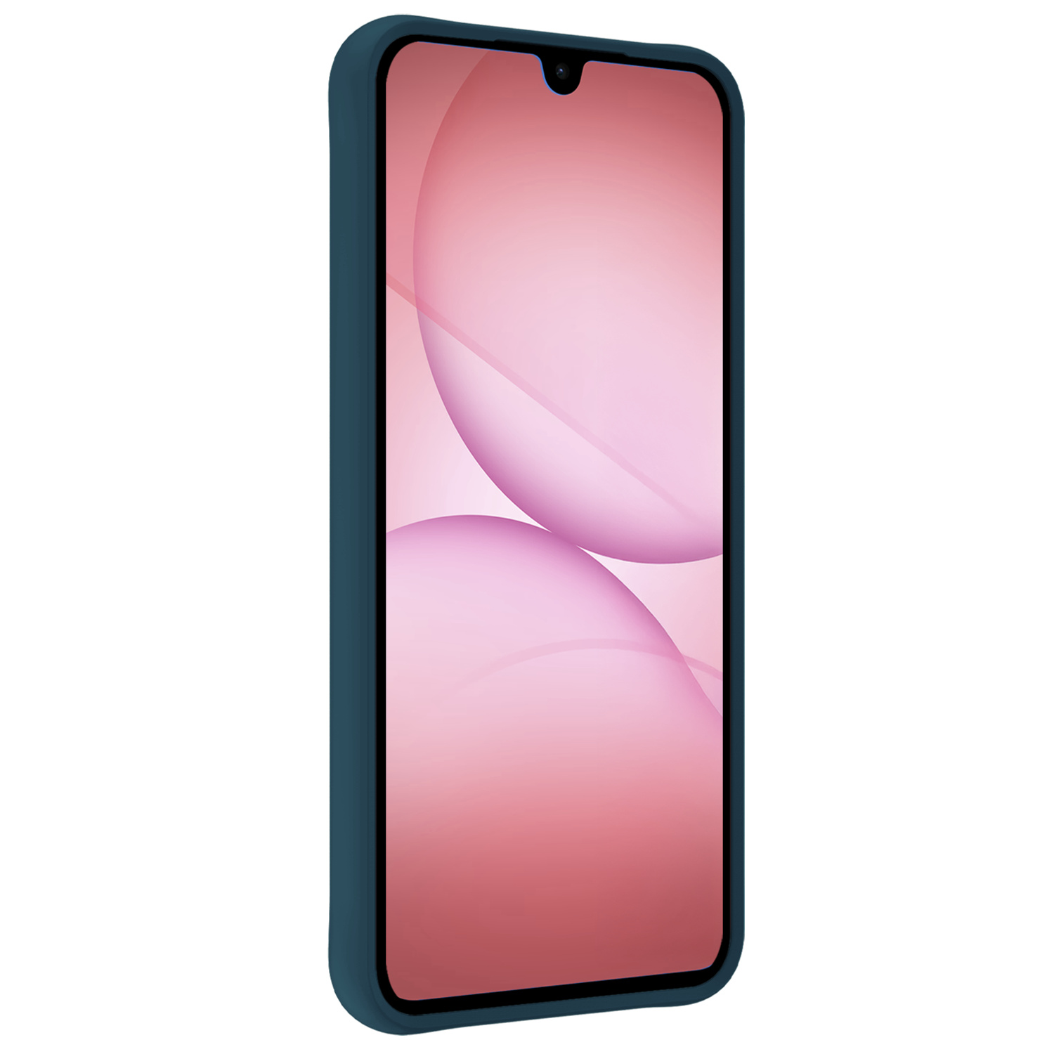 NoXx NoXx Samsung Galaxy A17 Hoesje Siliconen Met Screenprotector - Donkerblauw