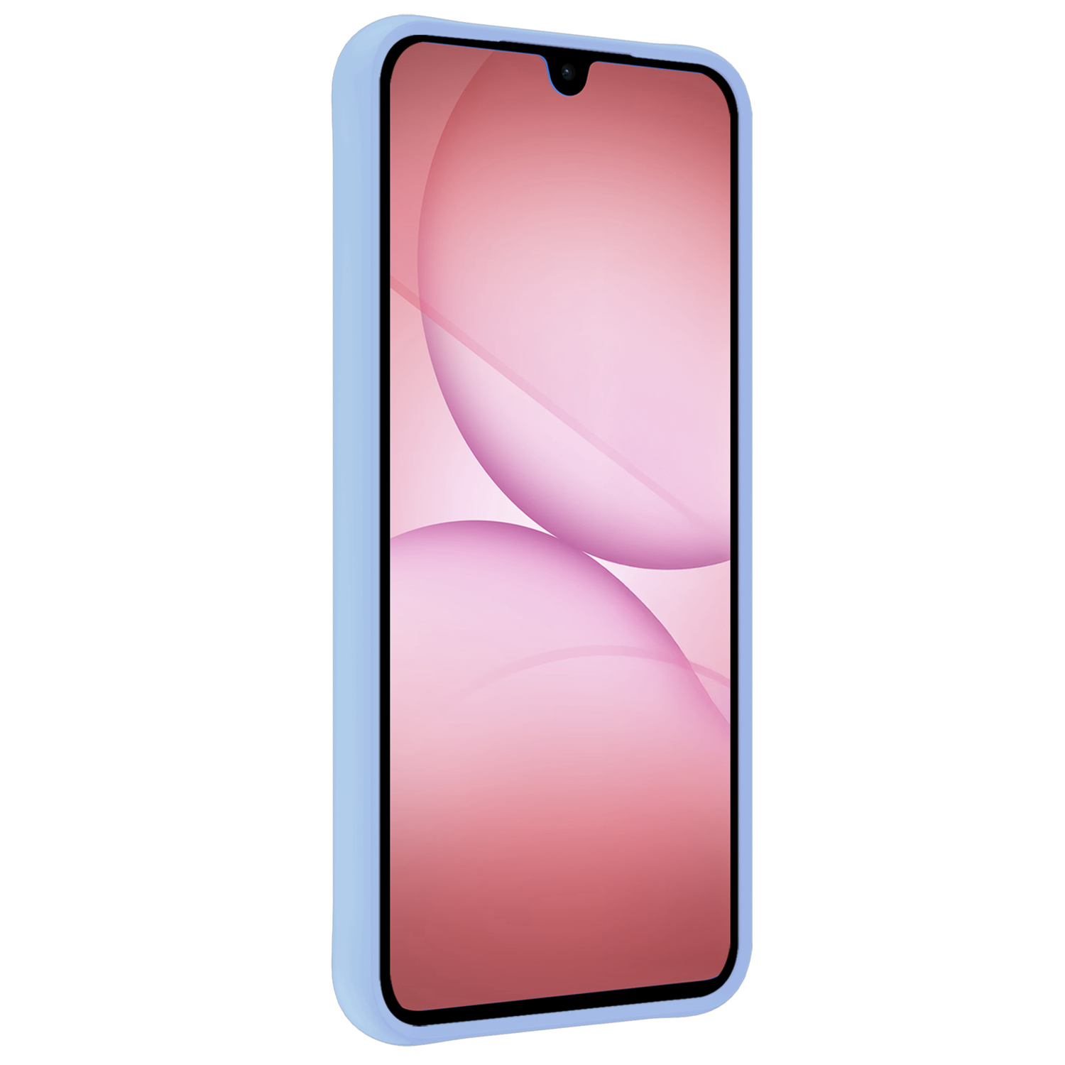 NoXx NoXx Samsung Galaxy A17 Hoesje Siliconen Met Screenprotector - Lichtblauw