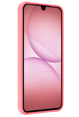 NoXx NoXx Samsung Galaxy A17 Hoesje Siliconen Met Screenprotector - Lichtroze